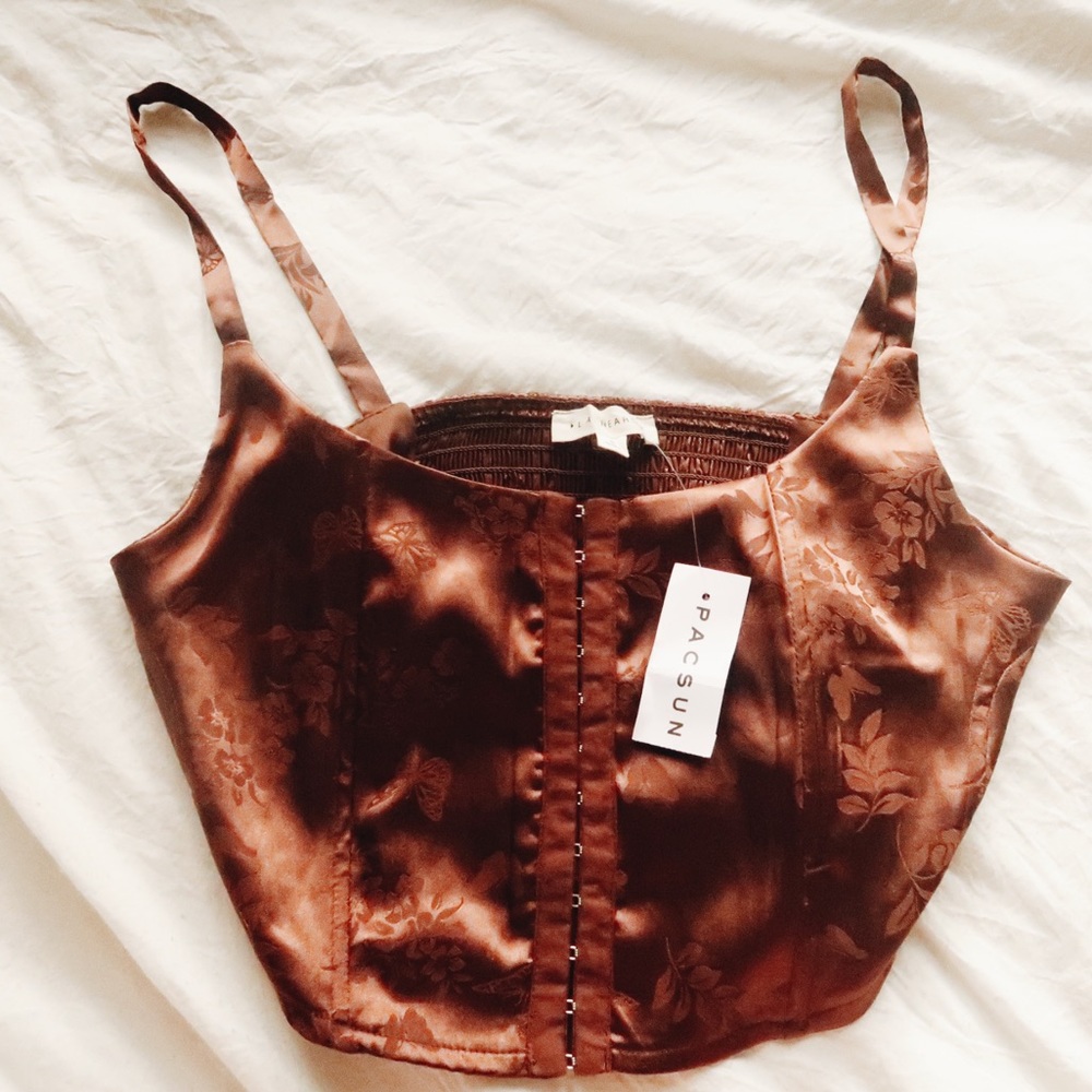 L.A Hearts Satin Corset Top